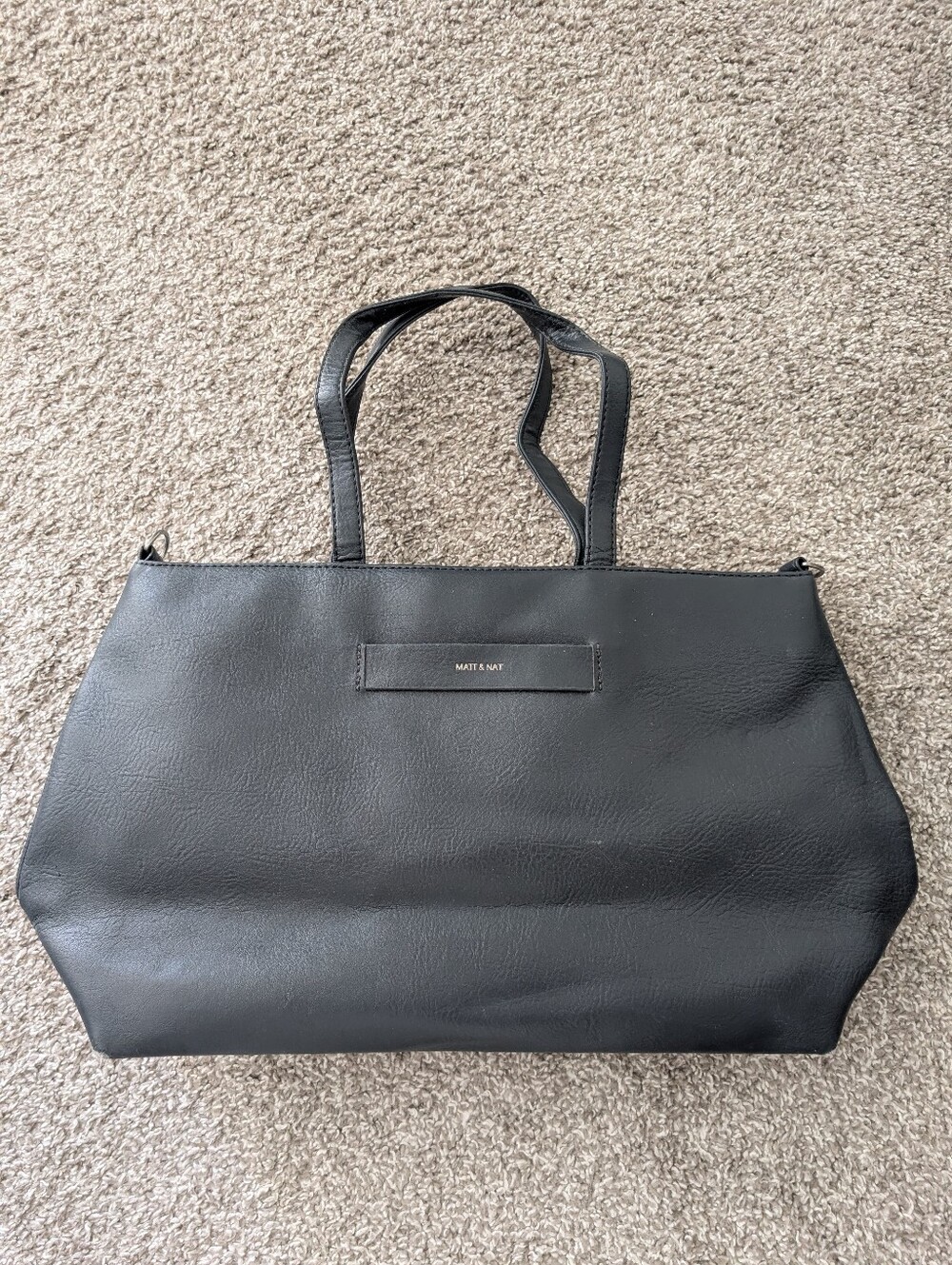 Matt & Nat Black Vegan Leather Shoulder Tote